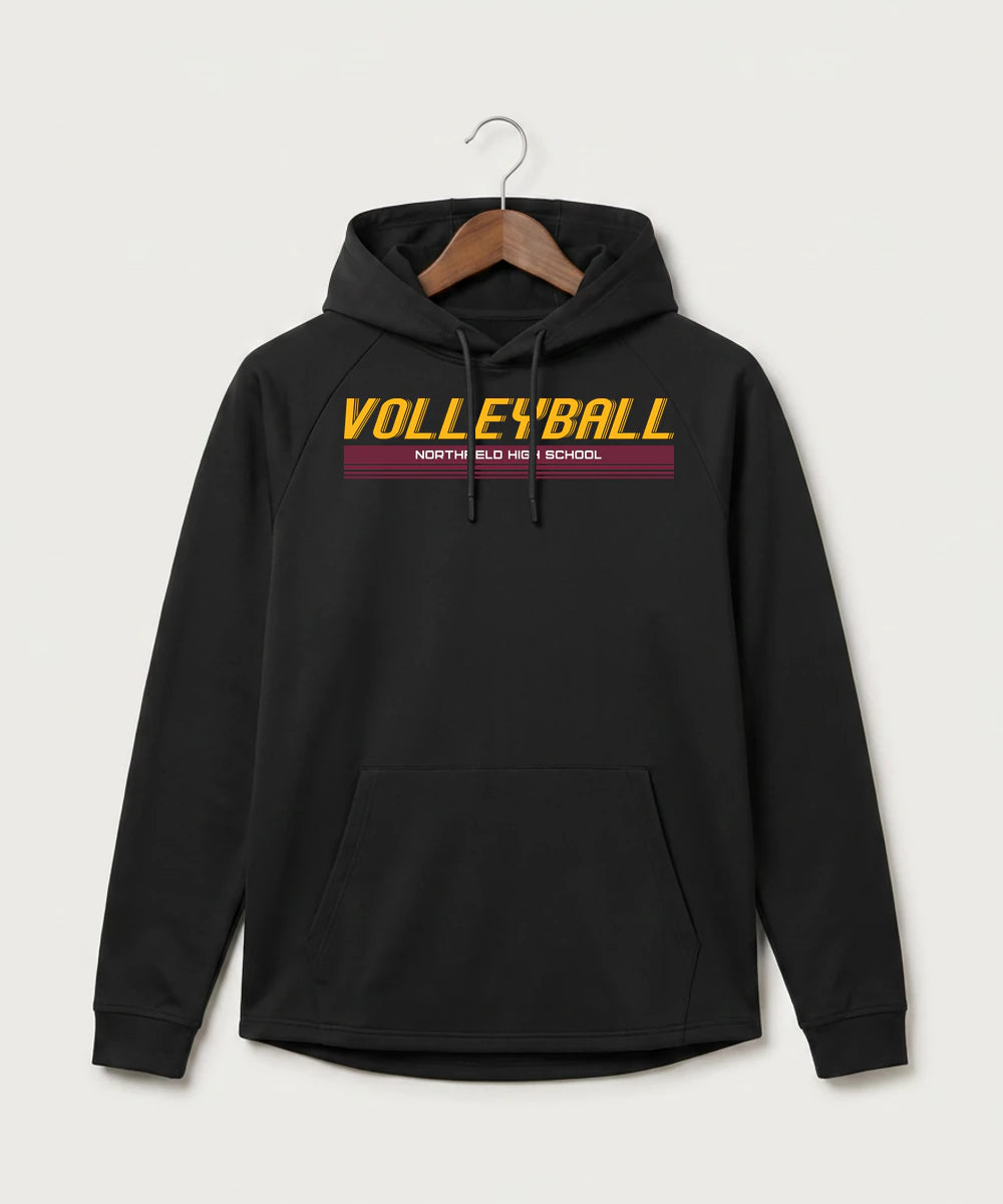 Northfield High School Volleyball (Girls) - Black Hoodie - Full Front