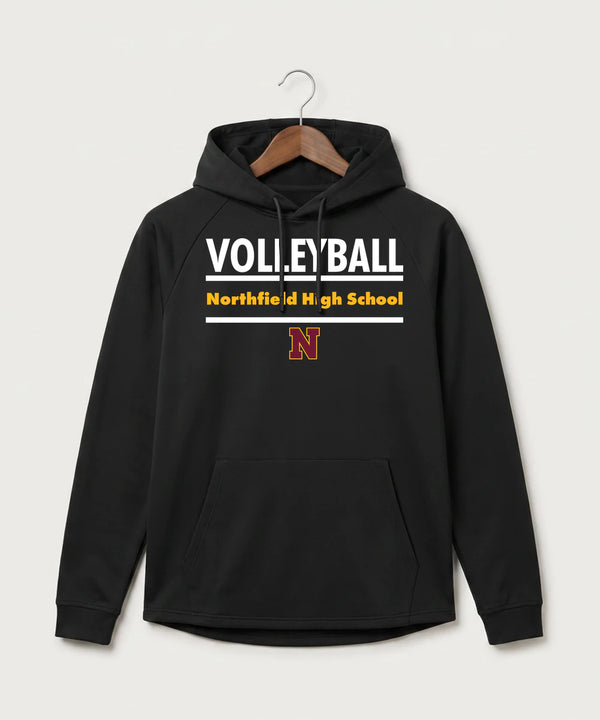 Northfield High School Volleyball (Girls) - Black Hoodie - Full Front