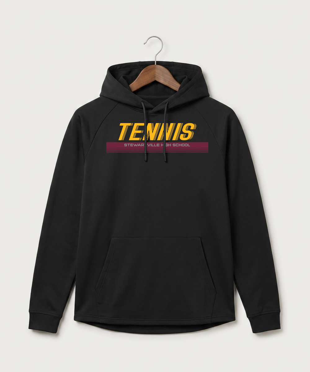 Stewartville High School Tennis (Coed) - Black Hoodie - Full Front