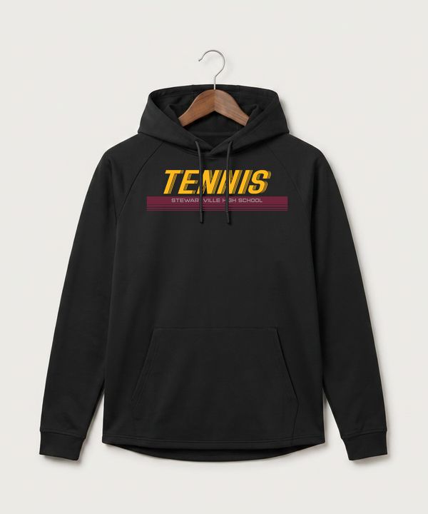 Stewartville High School Tennis (Coed) - Black Hoodie - Full Front