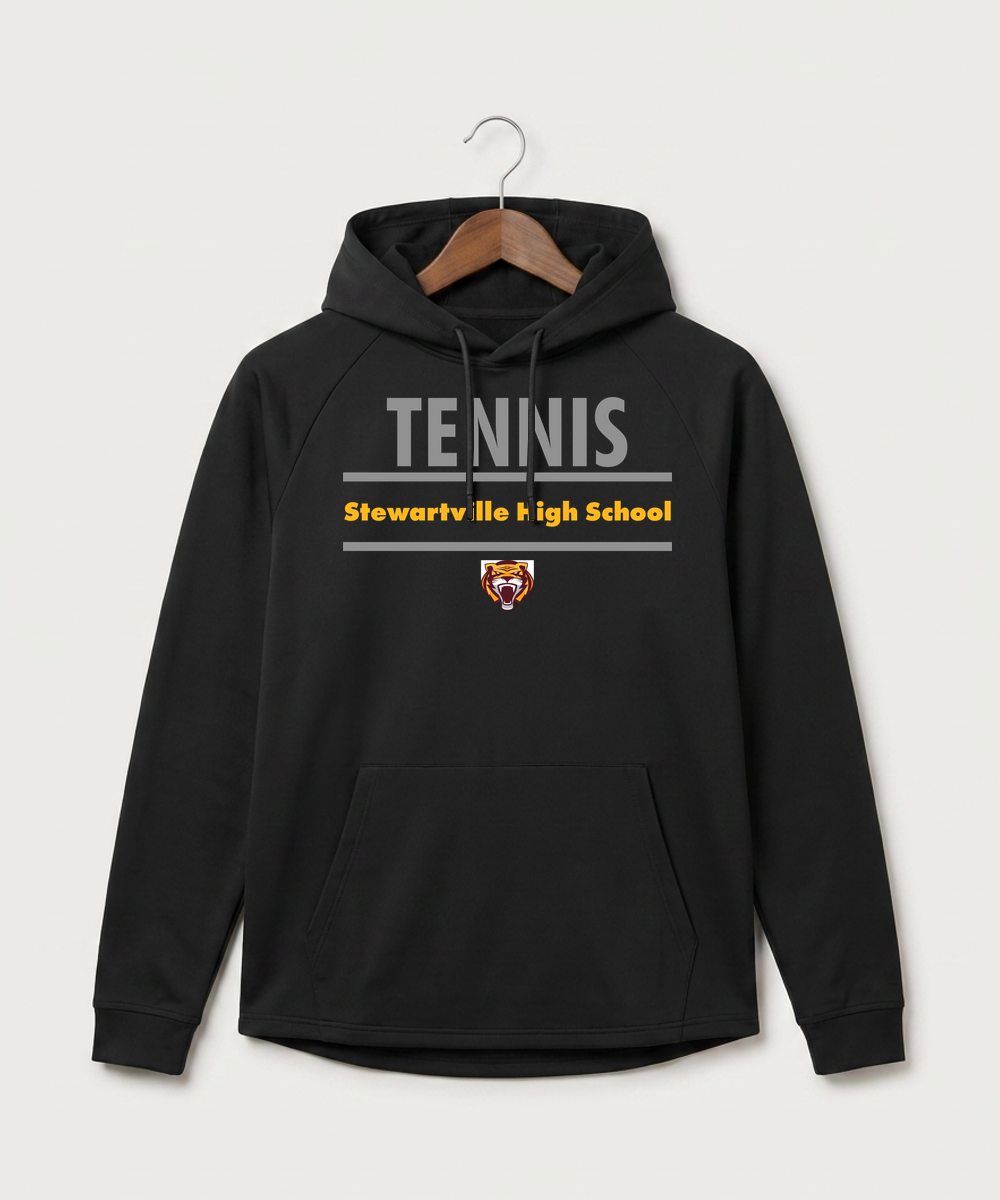 Stewartville High School Tennis (Coed) - Black Hoodie - Full Front