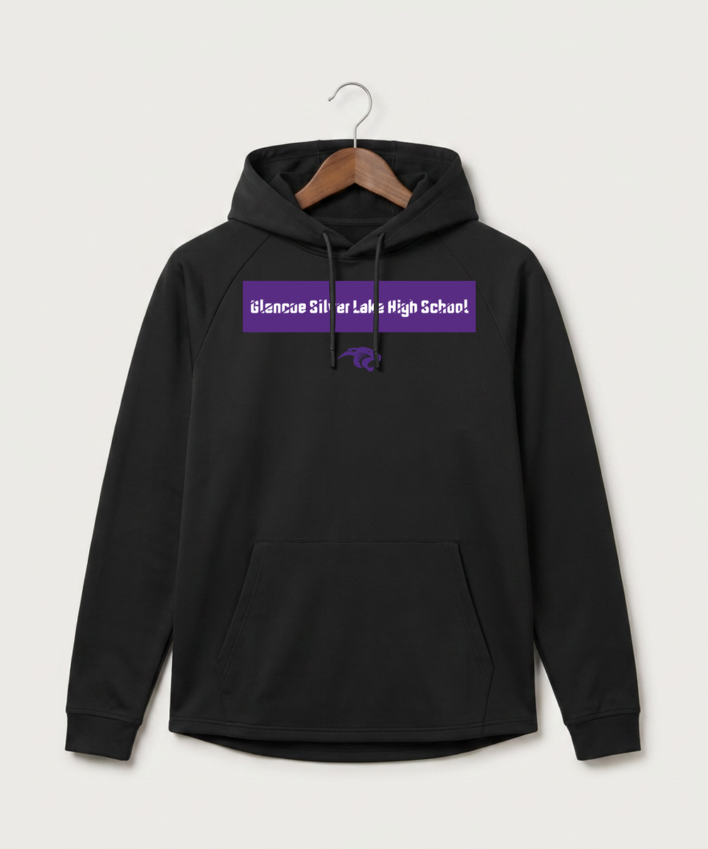 Glencoe Silver Lake High School Athletics - Black Hoodie - Full Front
