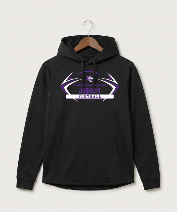 Granada-Huntley-East Chain/Truman Football (Boys) - Black Hoodie - Full Front