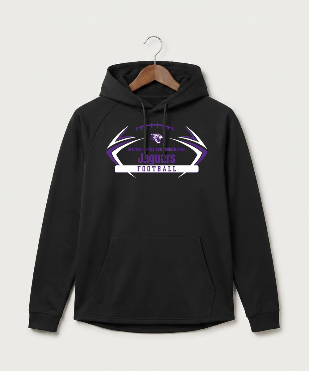 Granada-Huntley-East Chain/Truman Football (Boys) - Black Hoodie - Full Front