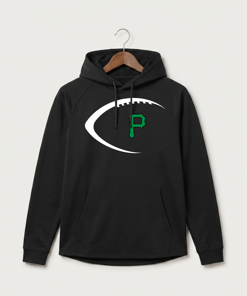 Pipestone Area High School Football (Boys) - Black Hoodie - Full Front