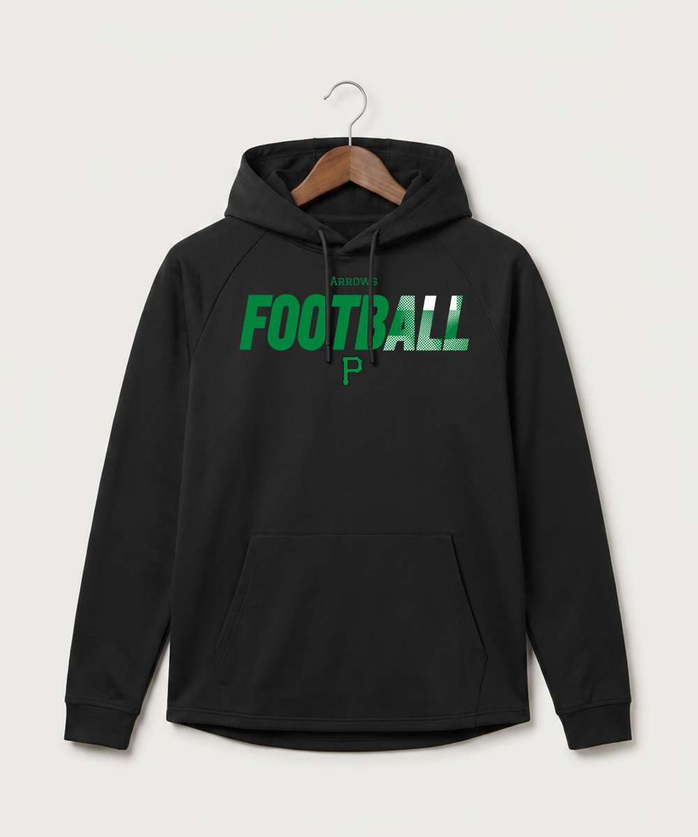 Pipestone Area High School Football (Boys) - Black Hoodie - Full Front