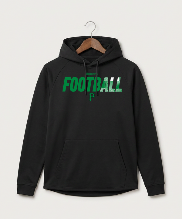 Pipestone Area High School Football (Boys) - Black Hoodie - Full Front