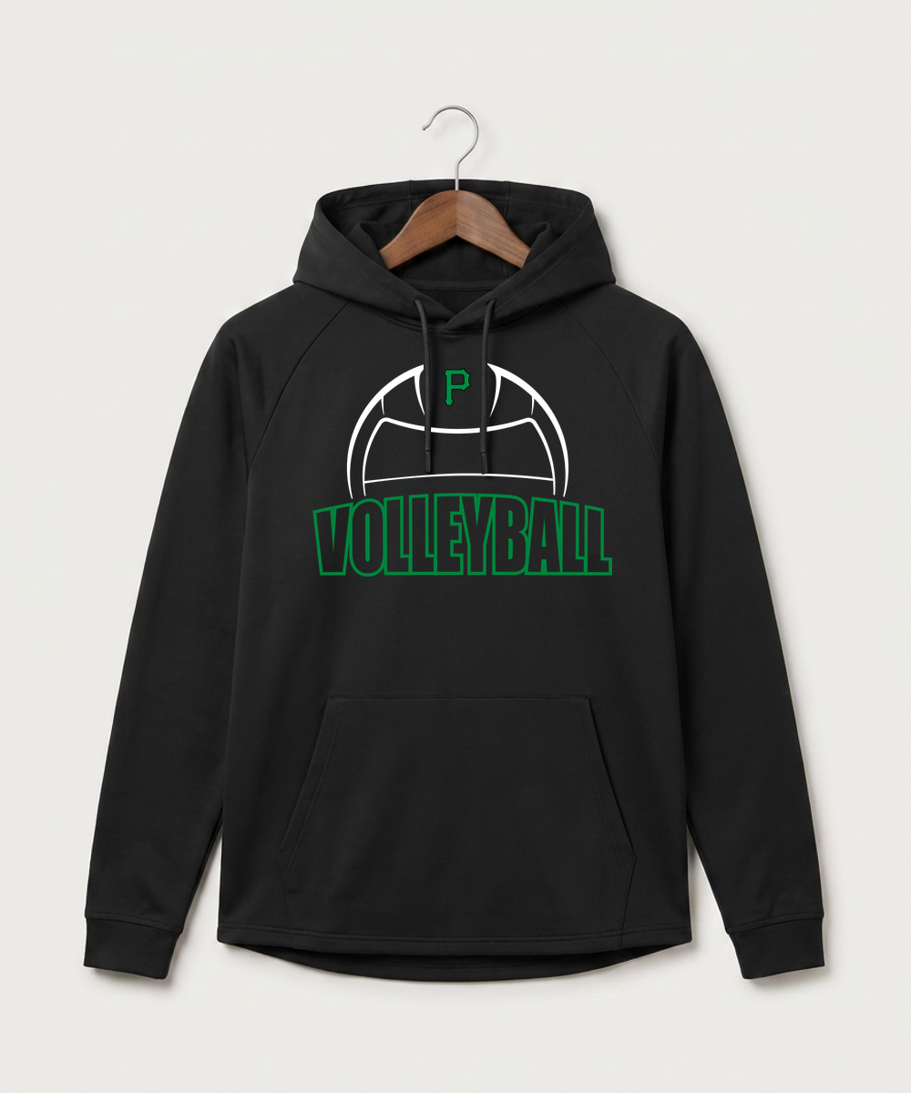 Pipestone Area High School Volleyball (Girls) - Black Hoodie - Full Front