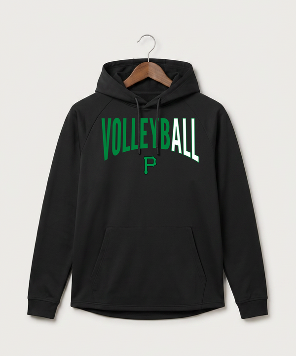 Pipestone Area High School Volleyball (Girls) - Black Hoodie - Full Front