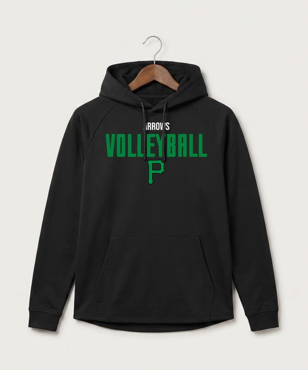 Pipestone Area High School Volleyball (Girls) - Black Hoodie - Full Front