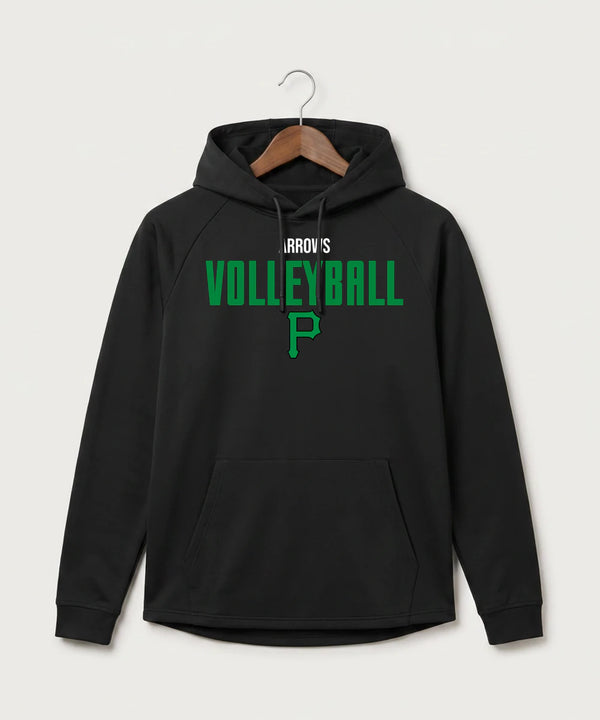 Pipestone Area High School Volleyball (Girls) - Black Hoodie - Full Front
