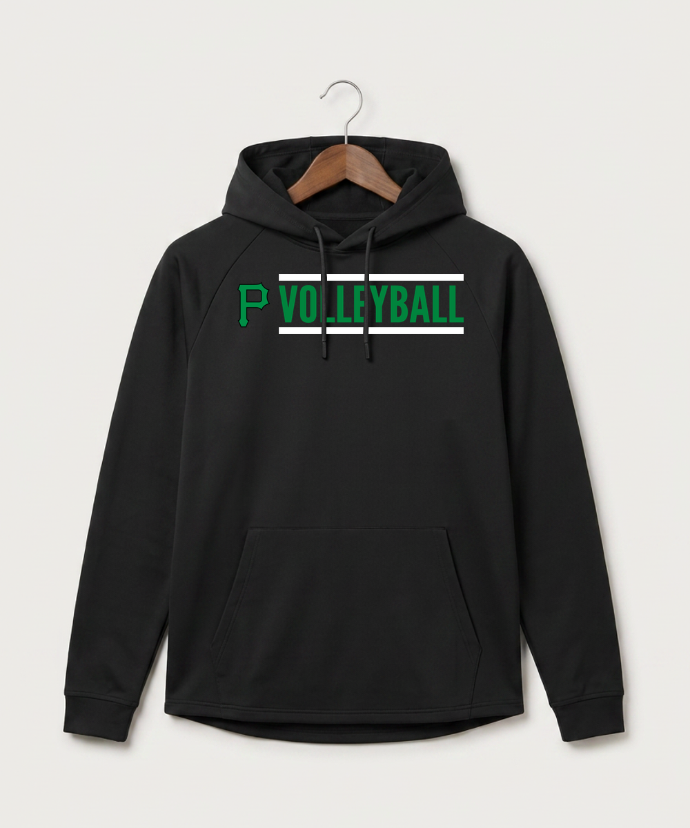 Pipestone Area High School Volleyball (Girls) - Black Hoodie - Full Front