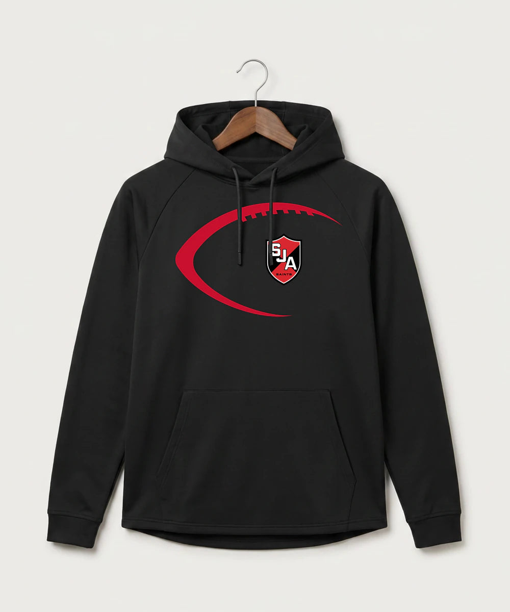 Saint James High School Football (Boys) - Black Hoodie - Full Front