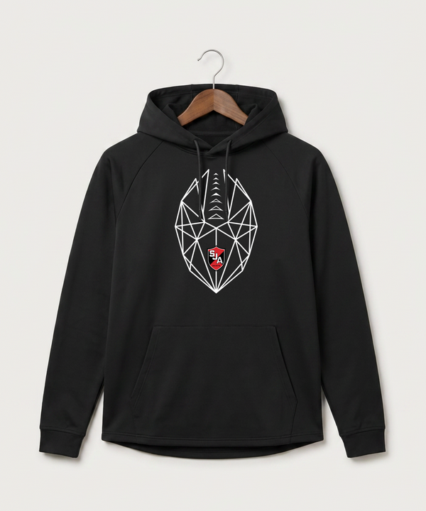 Saint James High School Football (Boys) - Black Hoodie - Full Front