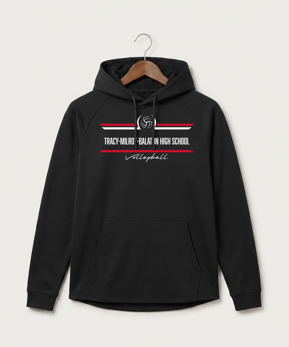 Tracy-Milroy-Balaton High School Volleyball (Girls) - Black Hoodie - Full Front