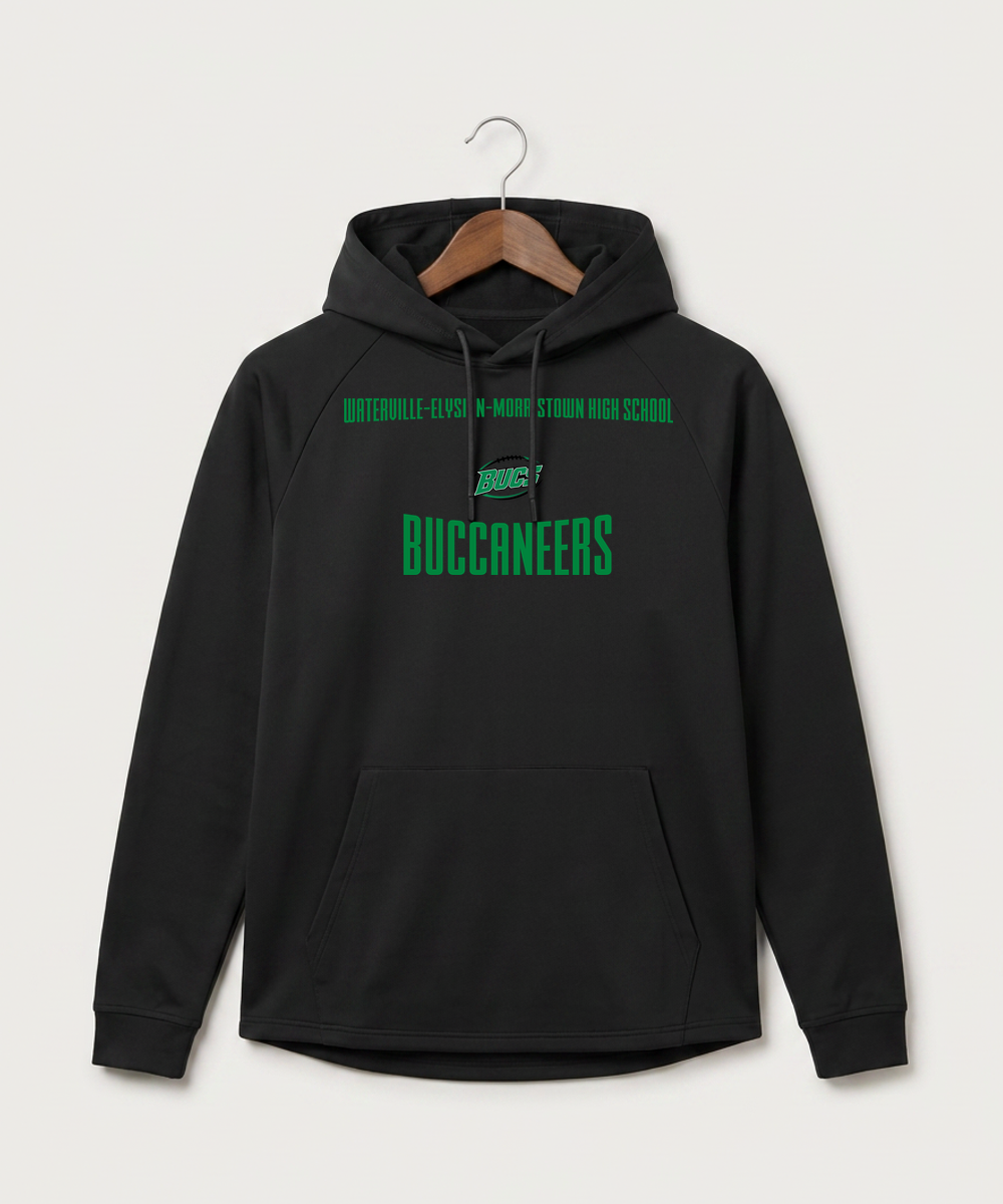 Waterville-Elysian-Morristown High School Football (Boys) - Black Hoodie - Full Front
