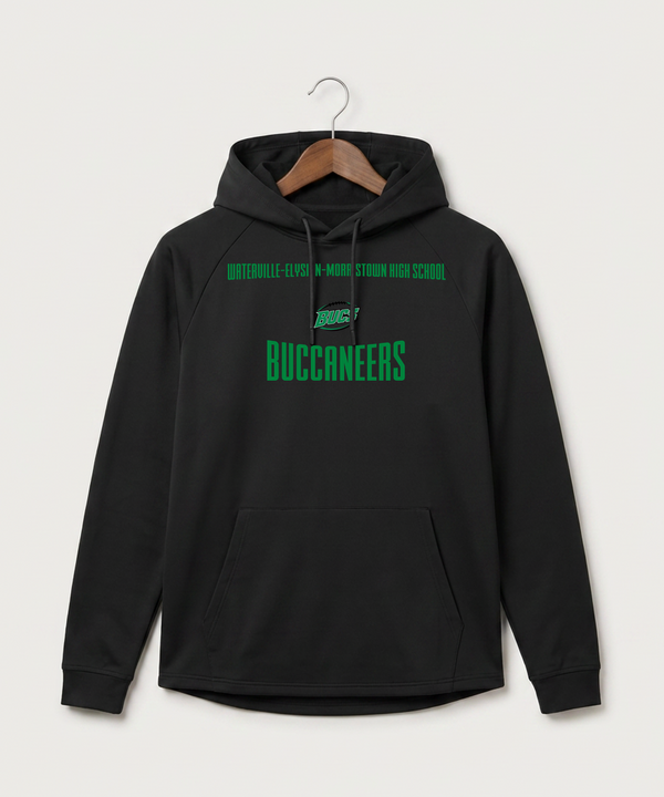 Waterville-Elysian-Morristown High School Football (Boys) - Black Hoodie - Full Front