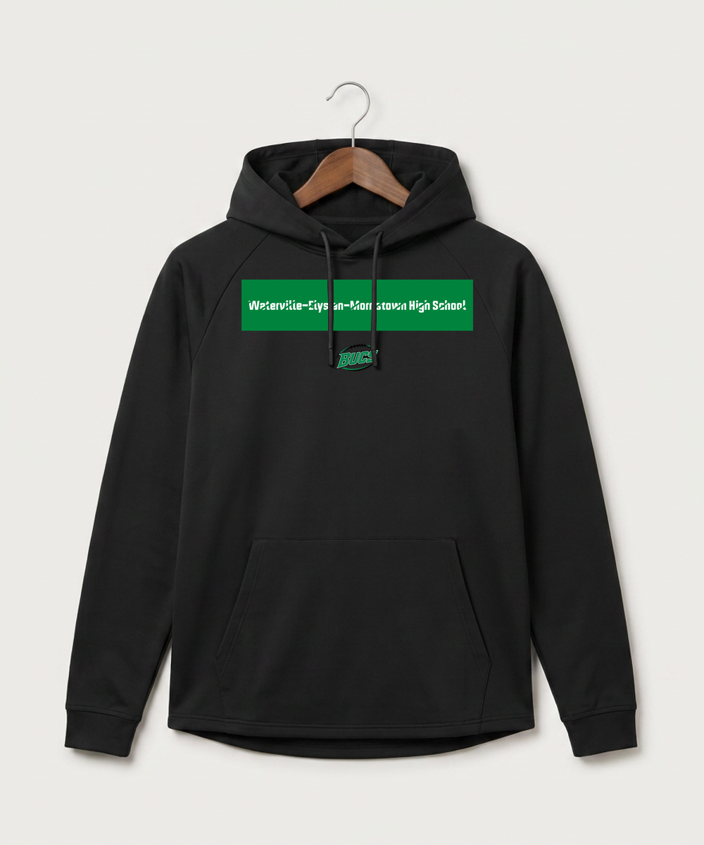 Waterville-Elysian-Morristown High School Football (Boys) - Black Hoodie - Full Front