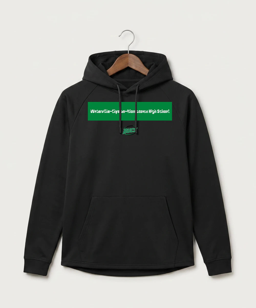 Waterville-Elysian-Morristown High School Football (Boys) - Black Hoodie - Full Front