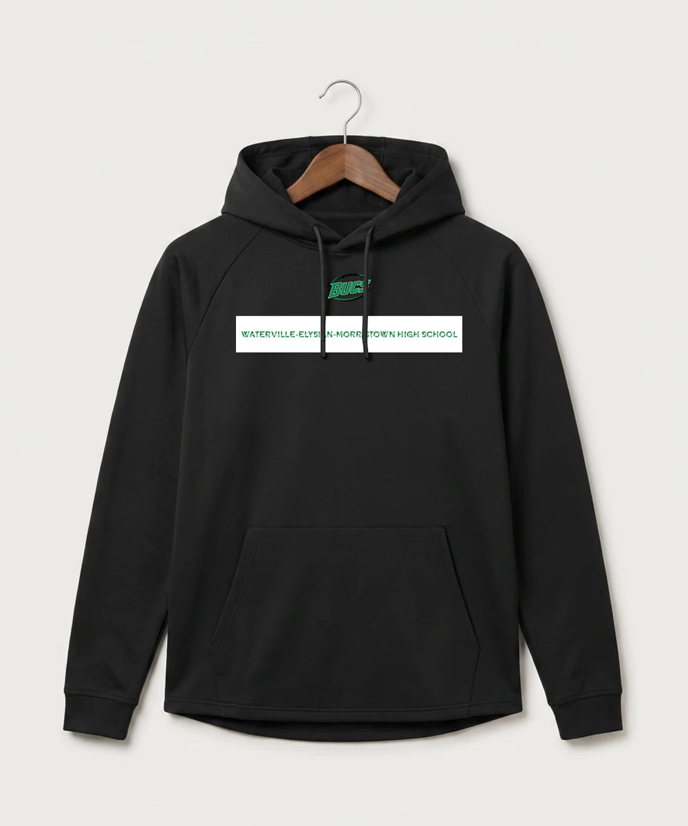 Waterville-Elysian-Morristown High School Football (Boys) - Black Hoodie - Full Front