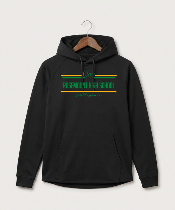 Rosemount High School Volleyball (Girls) - Black Hoodie - Full Front