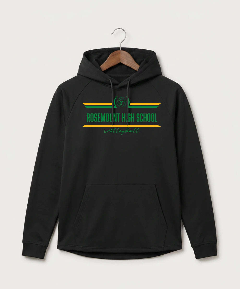 Rosemount High School Volleyball (Girls) - Black Hoodie - Full Front