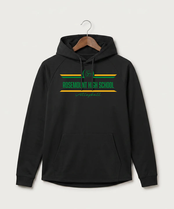 Rosemount High School Volleyball (Girls) - Black Hoodie - Full Front