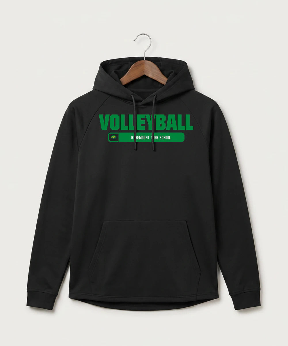 Rosemount High School Volleyball (Girls) - Black Hoodie - Full Front