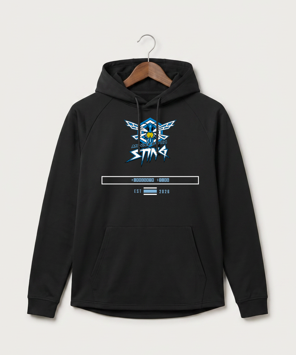 Minnesota Sting Athletics - Black Hoodie - Full Front