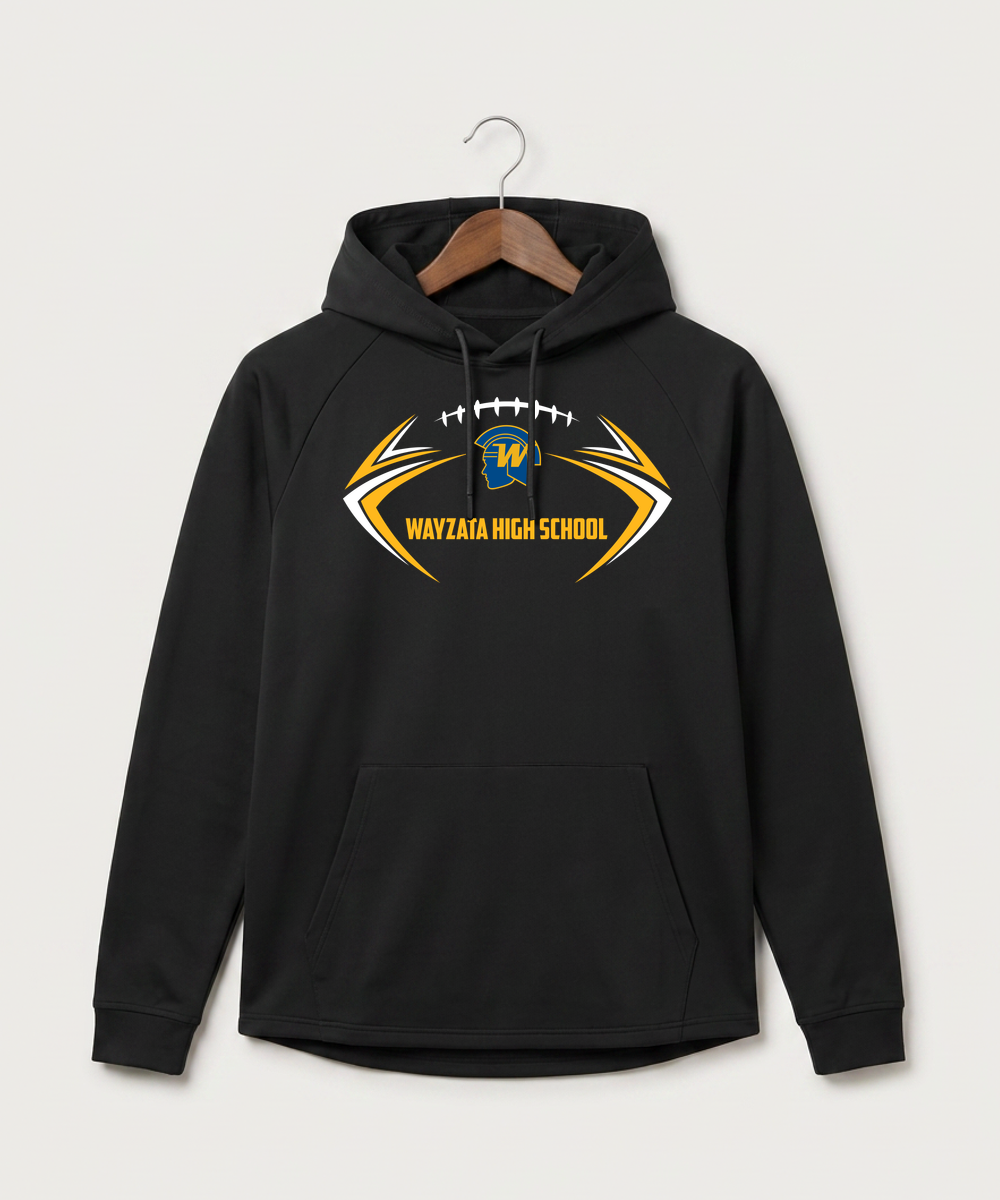Wayzata High School Football (Boys) - Black Hoodie - Full Front