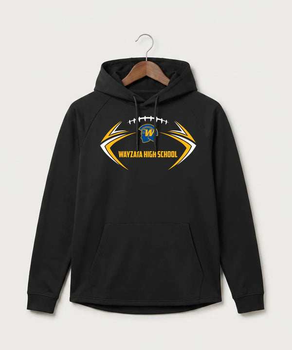 Wayzata High School Football (Boys) - Black Hoodie - Full Front