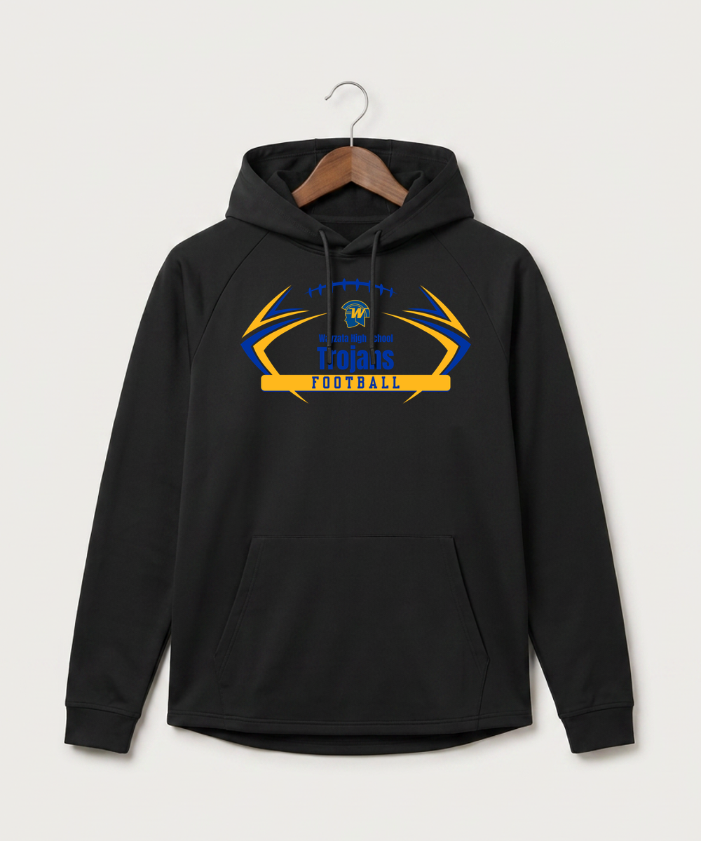 Wayzata High School Football (Boys) - Black Hoodie - Full Front
