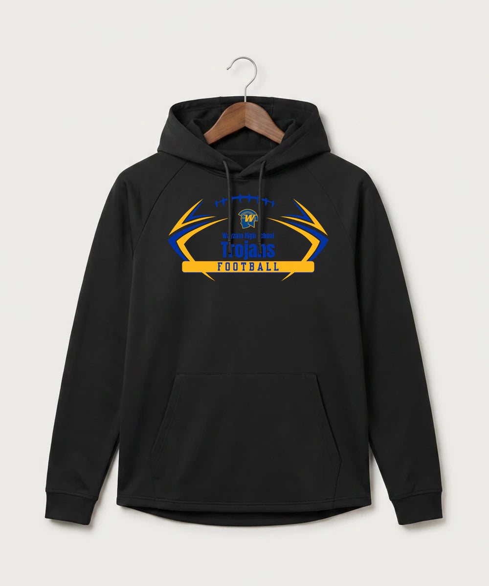 Wayzata High School Football (Boys) - Black Hoodie - Full Front