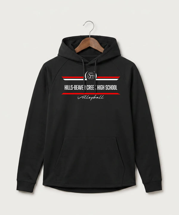 Hills-Beaver Creek High School Volleyball (Girls) - Black Hoodie - Full Front