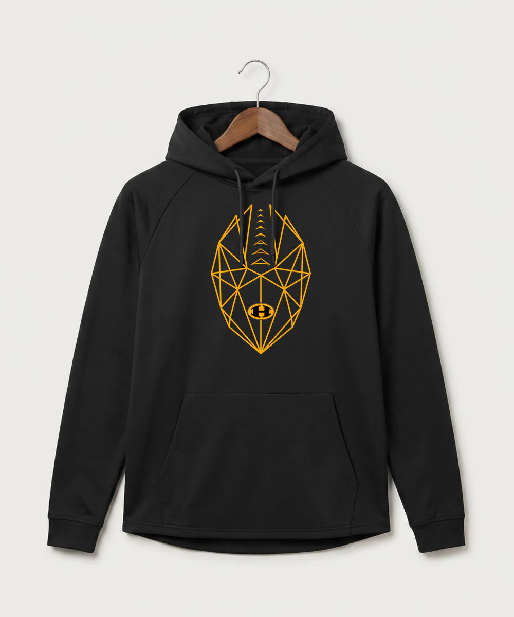 Hutchinson High School Football (Boys) - Black Hoodie - Full Front