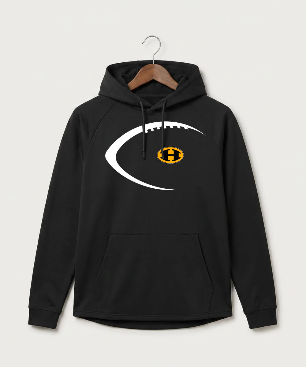 Hutchinson High School Football (Boys) - Black Hoodie - Full Front
