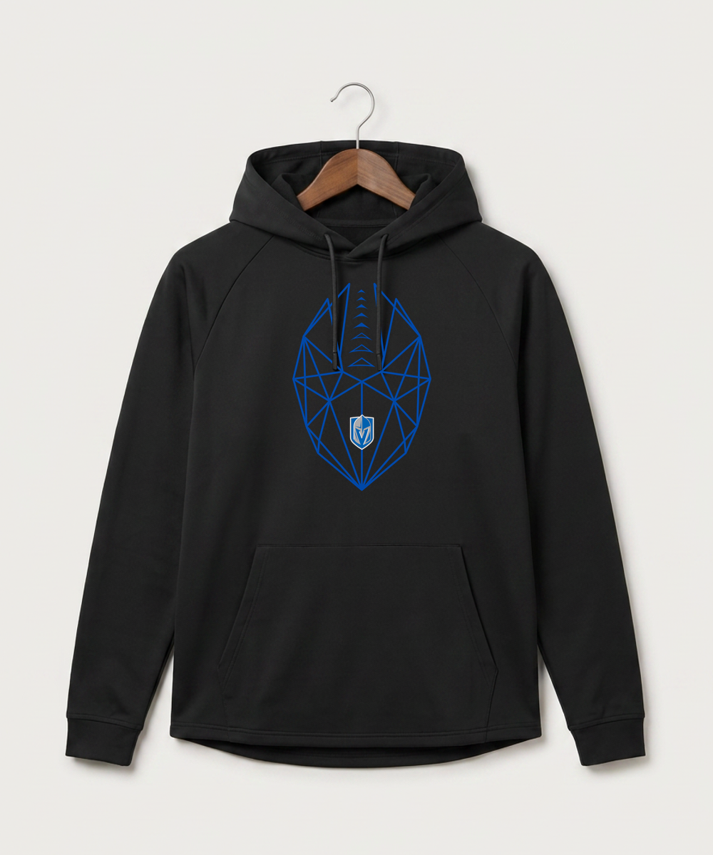 Lake Crystal-Welcome-Memorial High School Football (Boys) - Black Hoodie - Full Front
