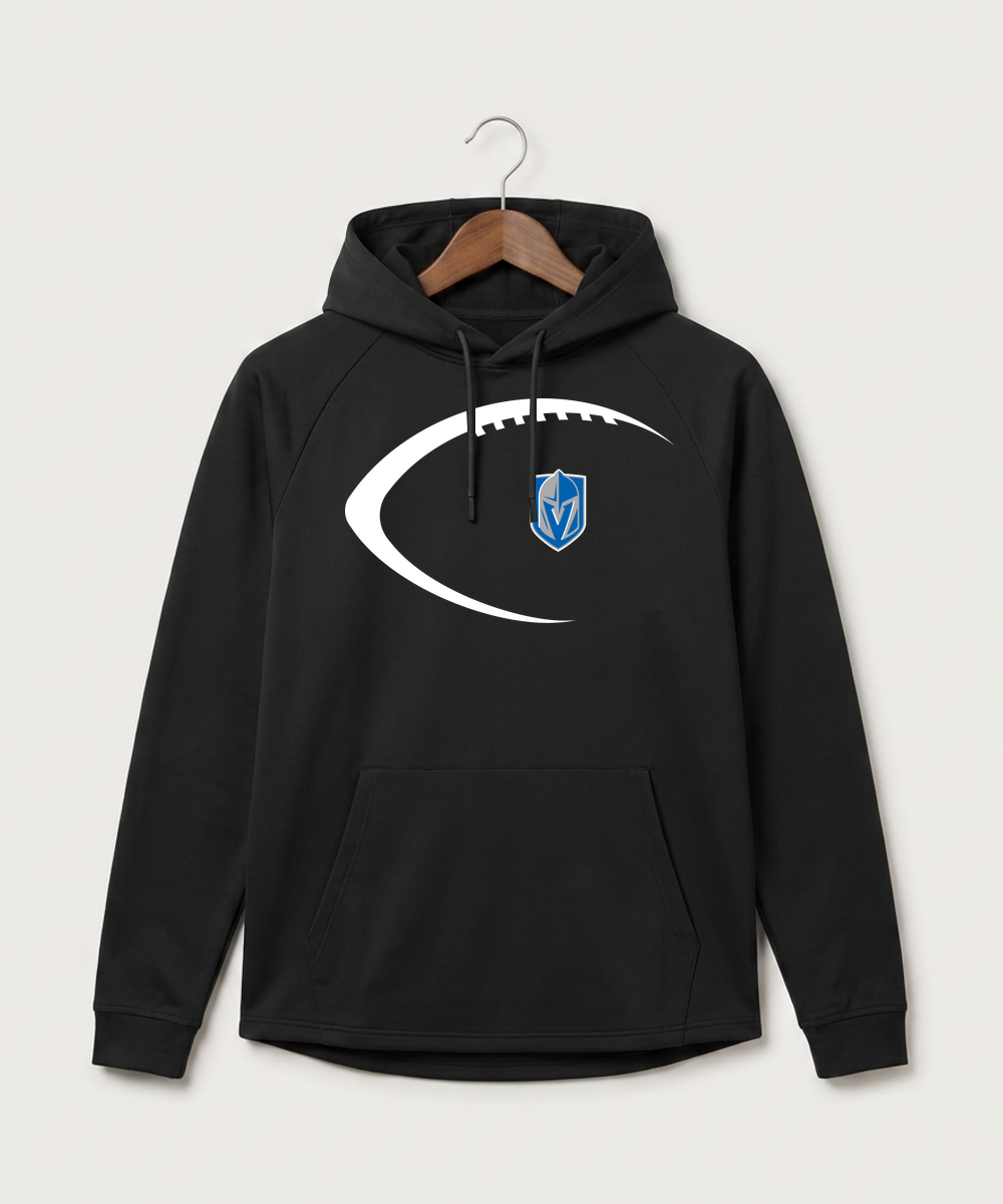 Lake Crystal-Welcome-Memorial High School Football (Boys) - Black Hoodie - Full Front
