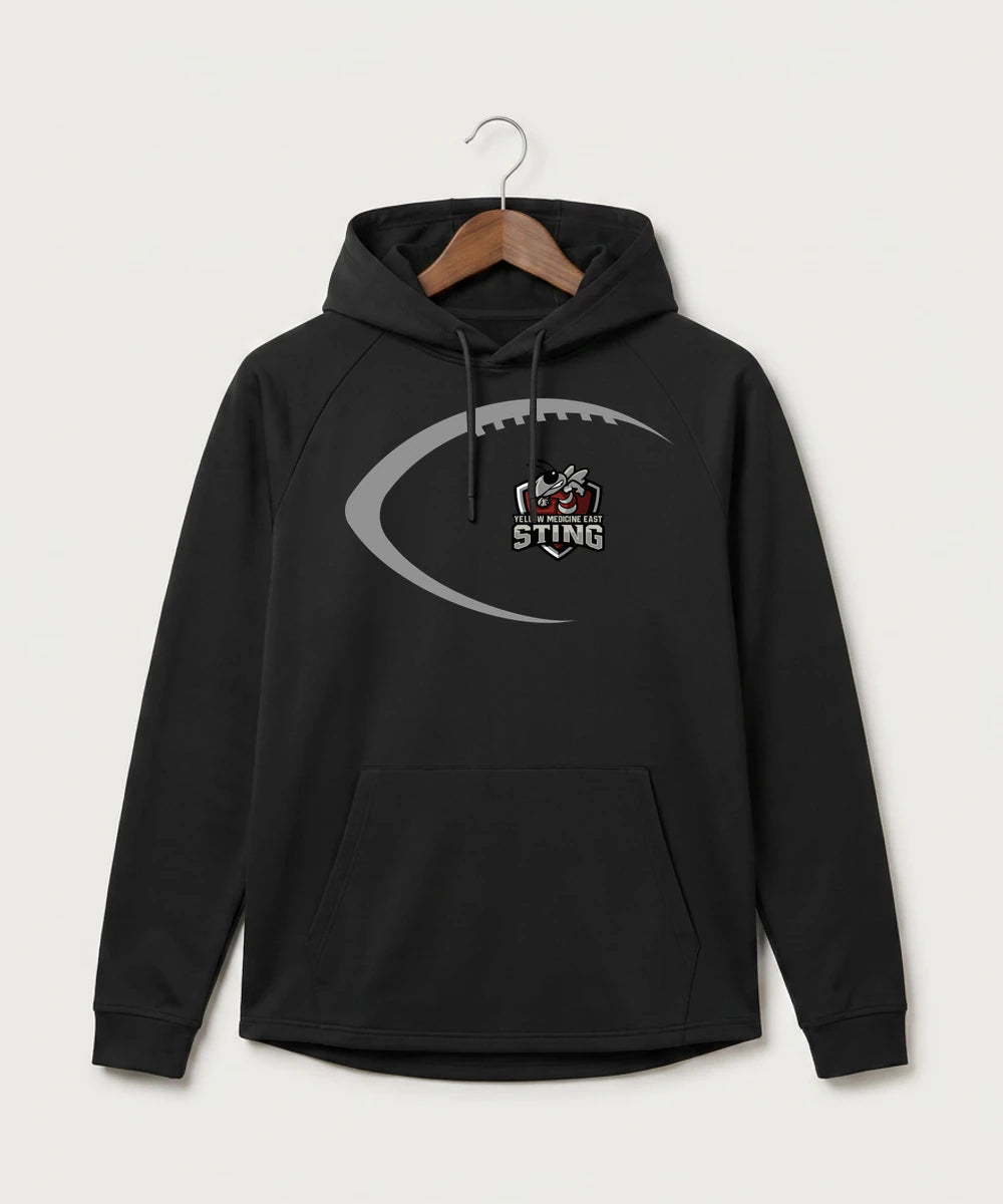 Yellow Medicine East High School Football (Boys) - Black Hoodie - Full Front