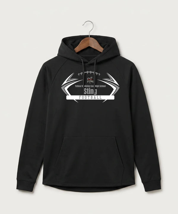 Yellow Medicine East High School Football (Boys) - Black Hoodie - Full Front