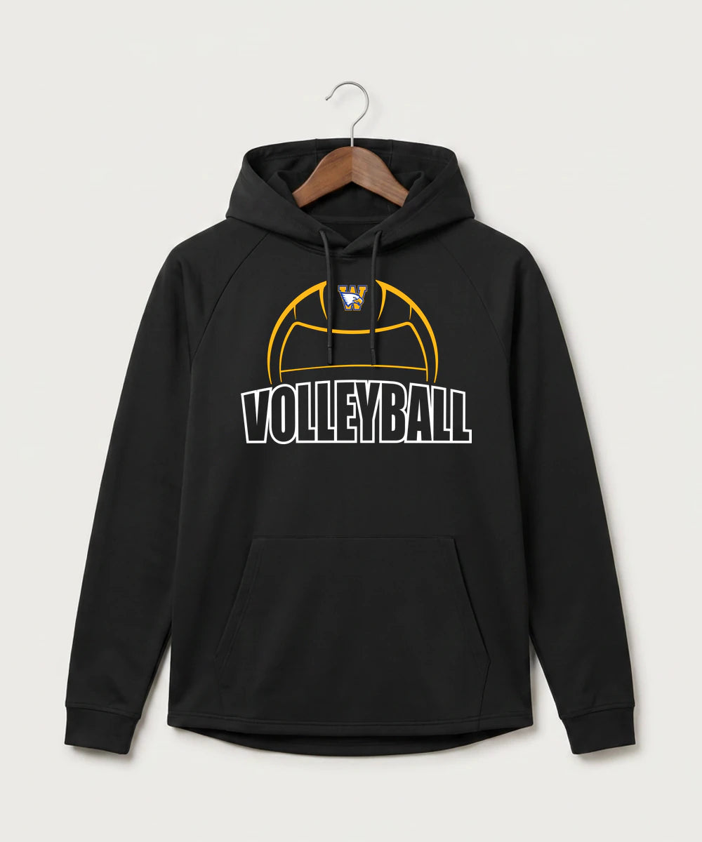 Windom Area High School Volleyball (Girls) - Black Hoodie - Full Front