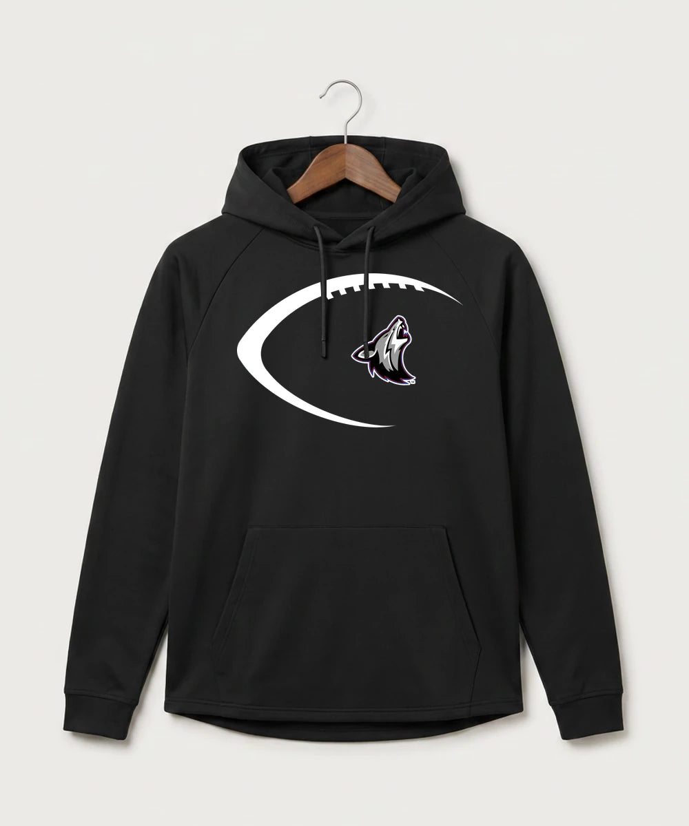 Heron Lake-Okabena High School Football (Boys) - Black Hoodie - Full Front
