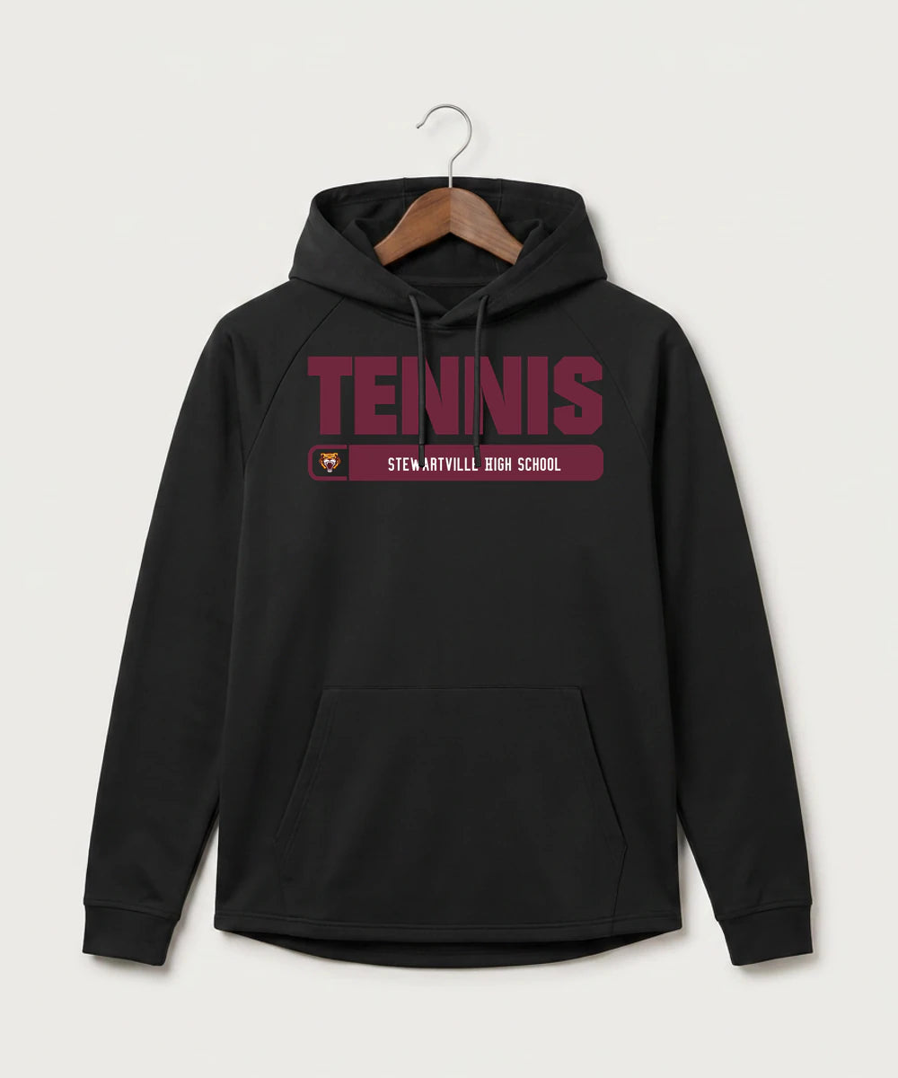 Stewartville High School Tennis (Coed) - Black Hoodie - Full Front