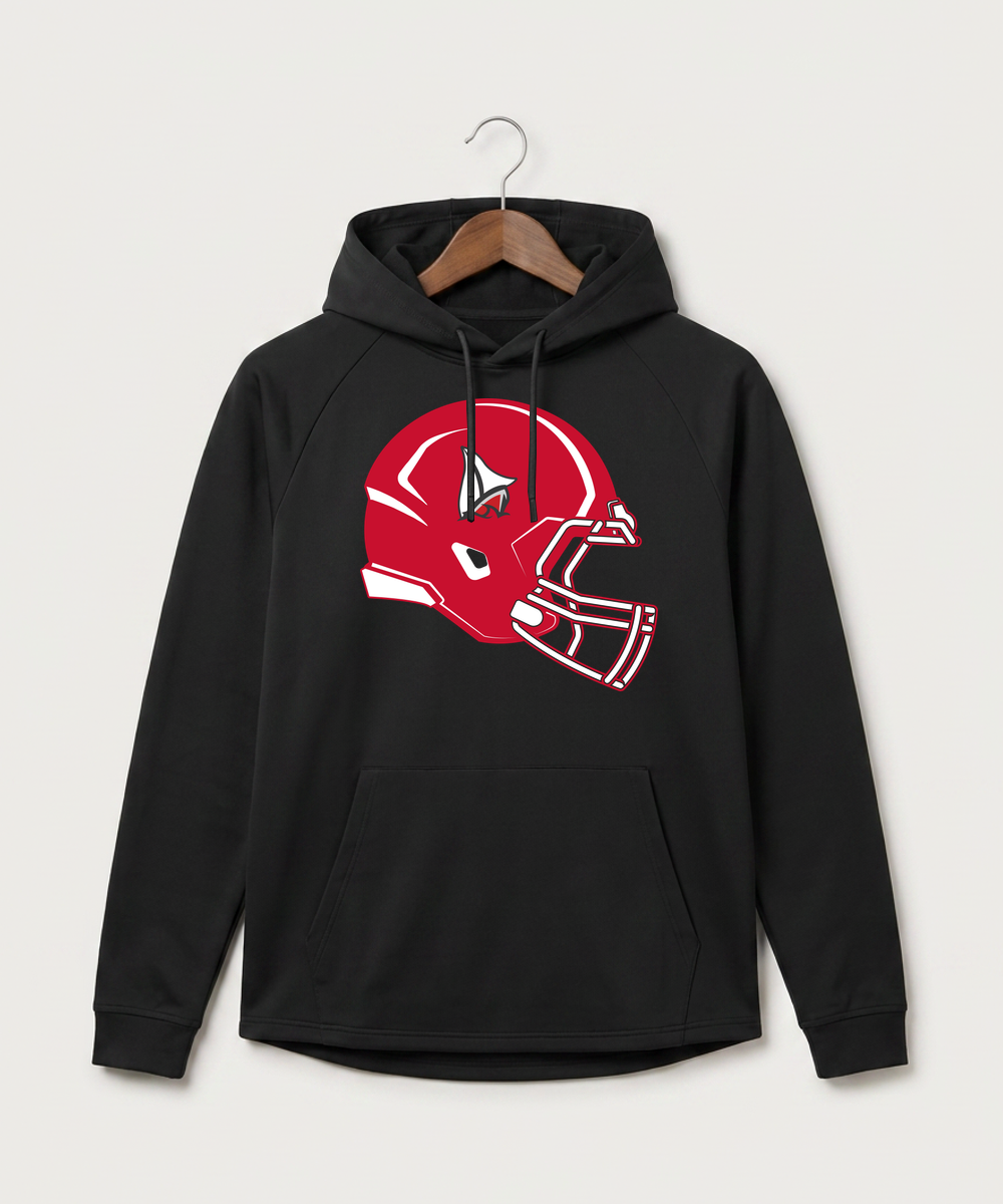 Detroit Lakes Community High School Football (Boys) - Black Hoodie - Full Front
