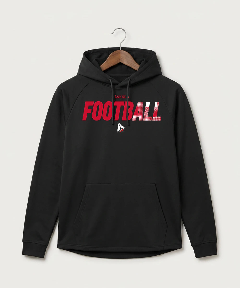 Detroit Lakes Community High School Football (Boys) - Black Hoodie - Full Front