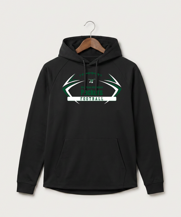 West Fargo High School Football (Boys) - Black Hoodie - Full Front