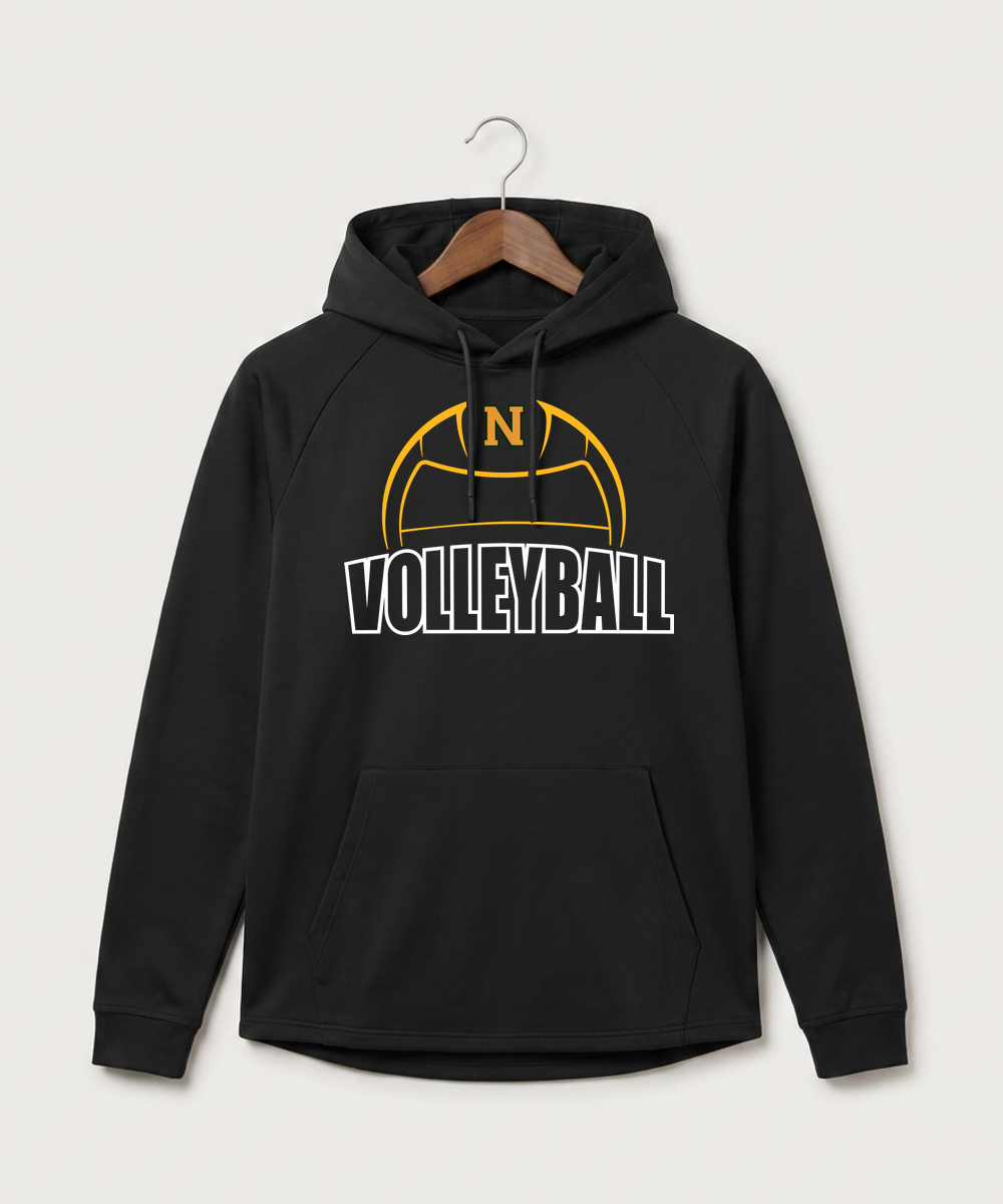 Nevis High School Volleyball (Girls) - Black Hoodie - Full Front