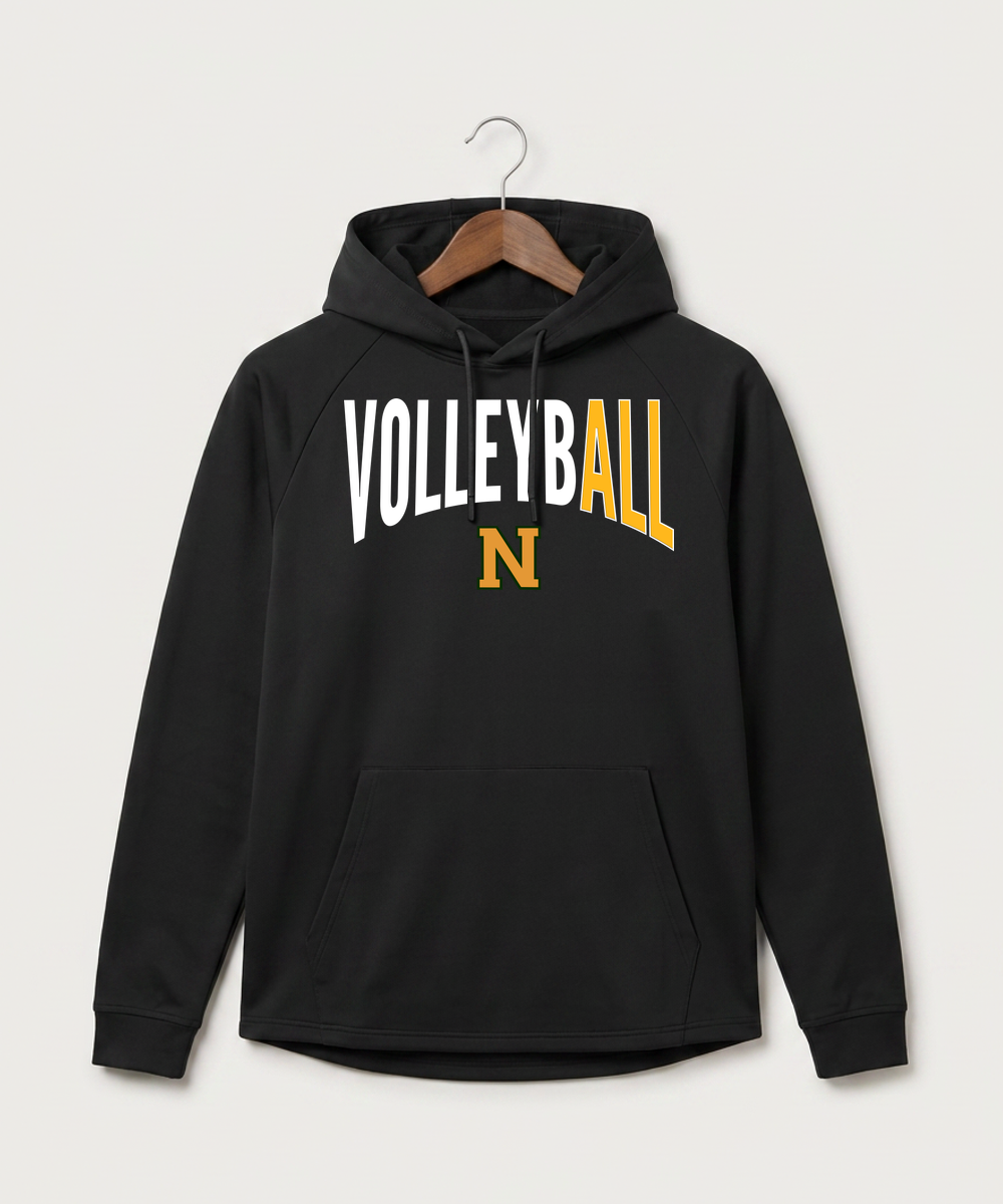 Nevis High School Volleyball (Girls) - Black Hoodie - Full Front