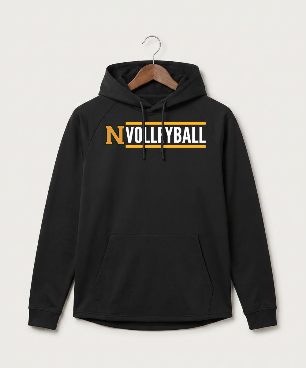 Nevis High School Volleyball (Girls) - Black Hoodie - Full Front