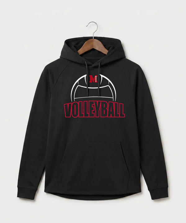 Mcgregor High School Volleyball (Girls) - Black Hoodie - Full Front